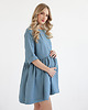sukienki mini damskie Lniana Sukienka DAISY DUSTY BLUE 5
