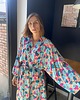 szlafroki damskie Szlafrok narzutka kimono w kontrastujące kolory 1