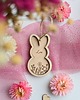 ozdoby wielkanocne Zawieszka wielkanocna do koszyczka z imieniem dziecka - królik 1