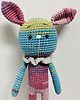 misie i maskotki Kolorowy królik maskotka szydełkowa handmade 4