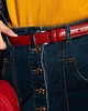 paski damskie SKÓRZANY PASEK DAMSKI PAOLO PERUZZI WB04-RED-110 CM 1