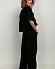 bluzki kimonowe damskie Bluza kimono z dekoltem V, T416, czarny 2