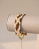 bransoletki ze szkła Beżowo brązowa bransoletka z koralików Miyuki - snake pattern 2