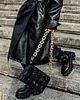 torby na ramię Torebka Skórzana RUBBY M czarny CroCo połysk GOLD 2