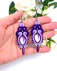 kolczyki soutache Amaya kolczyki sutasz fioletowe wiosenne lekkie 1
