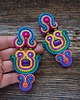 kolczyki soutache Duże i kolorowe kolczyki sutasz 5