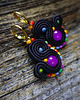 kolczyki soutache Kolorowe Lentinki- kolczyki soutache 2