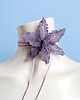 chokery Fioletowa orchidea - naszyjnik choker z koralików 3