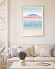 plakaty Flamingi - plakat 50x70 cm - odbicie w jeziorze 4