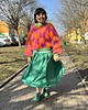 spodnie materiałowe damskie Spódnica Green Bubble 7