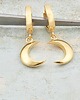 kolczyki srebrne Kolczyki półksiężyc księżyc hoop złote 1