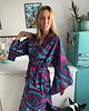 sukienki maxi damskie Kimono fioletowo-niebieskie Tripper 1
