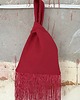 torebki do ręki Czerwona torebka z frędzlami Japanese Knot Namineso Drape 1