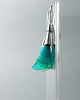 kolczyki wire wrapping Srebrne kolczyki  wiszące Niebieska Laguna 2