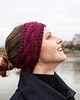 opaski do włosów Burgundowa wełniana opaska w warkocze 4
