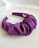 opaski do włosów Fioletowa opaska marszczona Iva maxi 1