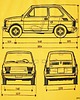 t-shirty męskie koszulka FIAT 126 MALUCH YELLOW tshirt 1