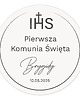 komunia - pozostałe Napis Pierwsza Komunia Święta z imieniem dla chłopca dziewczynki Tablica 3