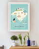 plakaty Plakat Majorka - mapa graficzna 5