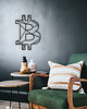 Ozdoby na ścianę Geometryczny Bitcoin- symbol- znak- oryginalna ozdoba 3d na ścianę 1