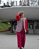 spodnie materiałowe damskie Spodnie Crimson Luxe 1