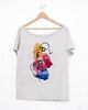 t-shirt damskie Oto ja Szary Oversize 1