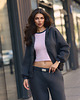 bluza z kapturem damska Bluza z kapturem PUFFA ZIP Carbon damska 7