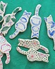 broszki Broszka ceramiczna kot malowany w kropki 1