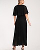 sukienki maxi damskie Elegancka sukienka wieczorowa maxi z kopertowym dekoltem i krótkim kimonowym  1