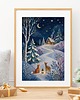 grafiki i ilustracje PLAKAT pokój dziecka ilustracja skandynawska zimowy las 2