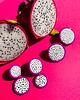 kolczyki z masy plastycznej Kolczyki DRAGON FRUIT asymetryczne wiszące 2