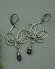 kolczyki wire wrapping Kolczyki kwiat lotosu ametyst wire wrapping 1