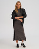 sukienki midi damskie T-shirtowa sukienka maxi z efektem sprania grafitowa 7