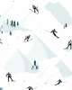naklejki ścienne do pokoju dziecka Tapeta dla dzieci Narciarze ( mural Skiing ) 2