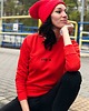 bluza bez kaptura damska Czerwpna bluza damska bez kaptura Lady in red 2