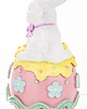 ozdoby wielkanocne Dekoracja - króliczka na PISANCE różowej 16,5x8,5 cm 2