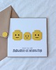 kartki scrapbooking Klocki - żółte ludziki. Kartka z okazji narodzin dziecka 3