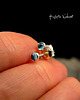kolczyki z kamieniami Kolczyki Sztyfty - Topaz Swiss Blue Srebro - 1