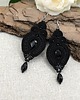 kolczyki soutache Kolczyki sutasz czarne Verra eleganckie wieczorowe z kryształkami 2