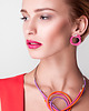kolczyki wire wrapping Rubber soul - dwukolorowe 3