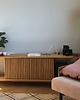 komody i szafki Dębowa szafka RTV  audio gramofon płyty winylowe książki z litego drewna 5