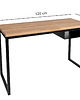 biurka Biurko industrialne loft stal drewno Fiemme czarne 120cm x 50cm dąb 4