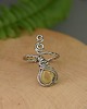 pierścionki - różne Pierścionek regulowany cytryn wire wrapping 1