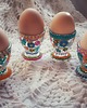 szklanki i kieliszki Ręcznie malowane kieliszki do jajek zestaw 4 szt. SPRING 7
