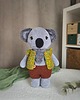 misie i maskotki Miś koala w ubraniu, Miś pluszowy na szydełku, Miś na prezent dla dziecka 1