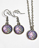 komplet biżuterii Komplet - Łuski fioletowe 1