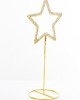 dekoracje świąteczne Dekoracja -  2 szt. stojąca GWIAZDA 22x10x7,5 cm na złotej podstawce 1
