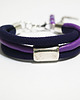 bransoletki - inne Bransoletka - Purple - rzemienie, fioletowa 2