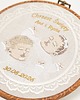 kartki, zaproszenia na chrzest Haftowana personalizowana pamiątka chrztu w oprawie 20 cm 7
