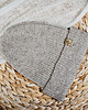 czapki damskie Czapka beanie  chłodny beż  100% merino 3